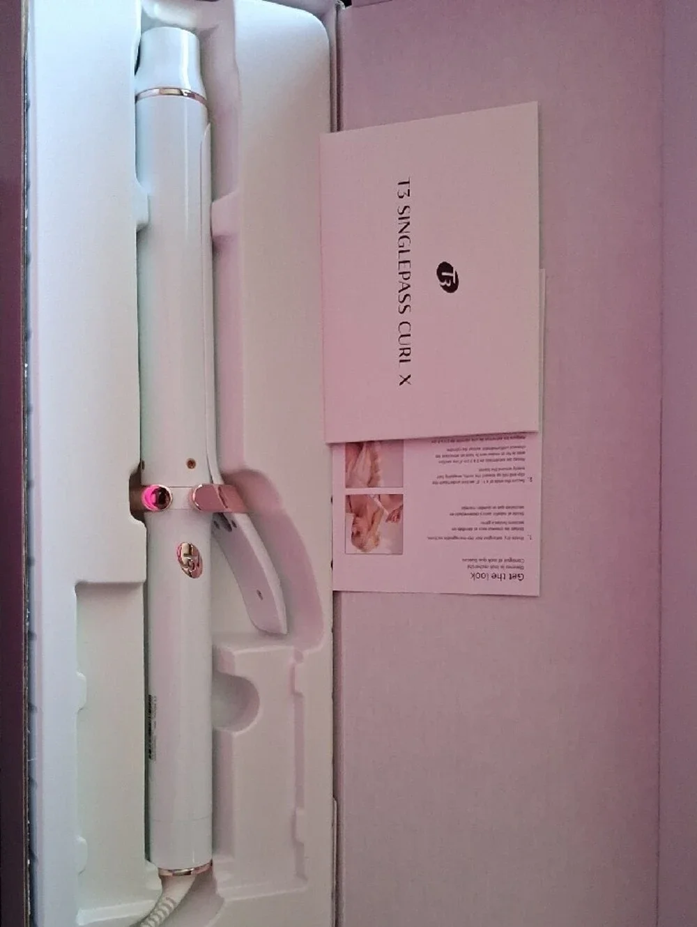 T3 White and Rose Gold SinglePass Curl X 1.25